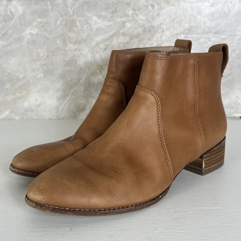 Madewell The Asher Boot Women's Size 9.5 Brown Leather Ankle Side Zip